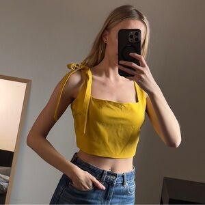 Tiger Mist Mustard Yellow Tank Top, size L